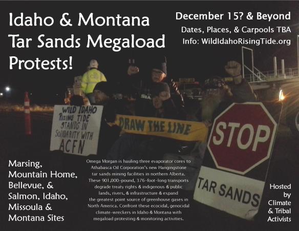 Idaho & Montana Tar Sands Megaload Protests Flyer